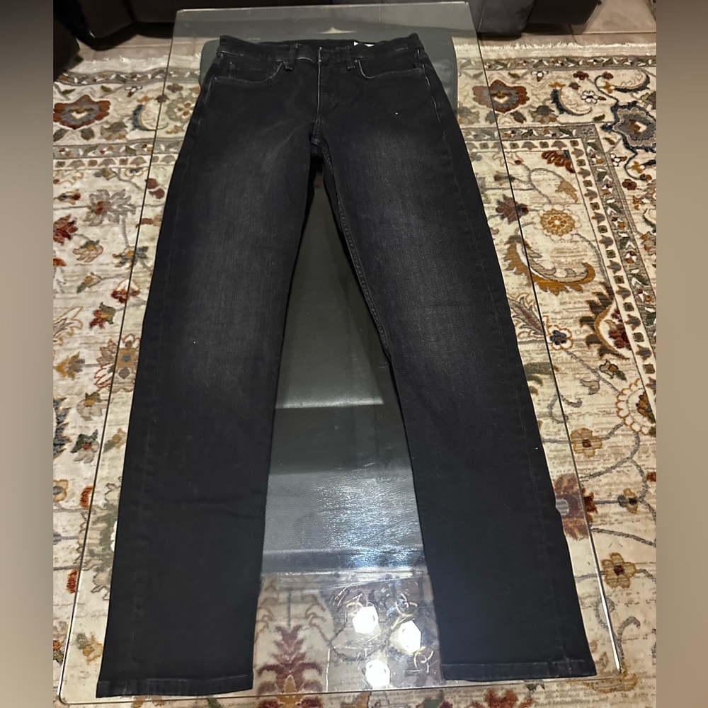 Rag and Bone Men’s Fit 2 Slim, 31W 32L, Color: Black